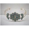Image 2 : Zuni Sterling Needlepoint Turquoise Bracelet