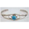 Image 1 : Navajo Sterling Turquoise Bracelet by J. Sam