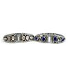 Image 2 : Pr Navajo Silver Watchbands, Onyx, Mother of Pearl