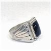Image 1 : Navajo Sterling Onyx Ring, Size 12.75