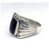 Image 3 : Navajo Sterling Onyx Ring, Size 12.75