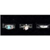 Image 3 : 6 Navajo Sterling Rings, Some Turquoise and Onyx