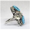 Image 1 : Navajo Sterling Kingman Turquoise Ring, Size 8.75