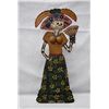 Image 1 : Mexican Tin Female Day of the Dead Skeleton Mirror