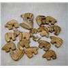 Image 1 : Collection of Zuni Hand Carved Jasper Bear Beads