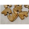 Image 2 : Collection of Zuni Hand Carved Jasper Bear Beads