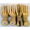 Image 2 : Carved Satinwood Hands, 4 Pieces