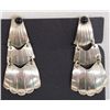 Image 1 : Navajo Sterling Onyx Clip-On Earrings