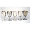 Image 2 : Set of 5 Sheridan Silverplated Goblets