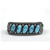 Image 1 : Old Pawn Navajo Silver Kingman Turquoise Bracelet