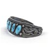Image 2 : Old Pawn Navajo Silver Kingman Turquoise Bracelet