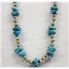 Image 1 : Navajo Sterling Turquoise Nugget Necklace