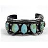 Image 1 : Old Pawn Navajo Silver Turquoise Bracelet Vandever