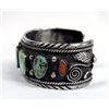 Image 2 : Old Pawn Navajo Silver Turquoise Bracelet Vandever