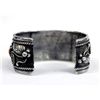 Image 3 : Old Pawn Navajo Silver Turquoise Bracelet Vandever