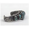 Image 2 : Old Pawn Navajo Sterling Turquoise Bracelet