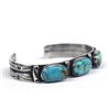 Image 2 : Old Pawn Navajo Sterling Turquoise Bracelet