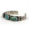 Image 3 : Old Pawn Navajo Sterling Turquoise Bracelet