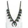 Image 1 : Old Pawn Navajo Sterling Turquoise Squash Necklace