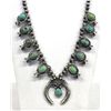 Image 2 : Old Pawn Navajo Sterling Turquoise Squash Necklace