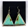 Image 1 : Navajo Silver Landers Turquoise Earrings - Johnson