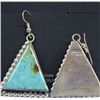 Image 2 : Navajo Silver Landers Turquoise Earrings - Johnson