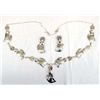 Image 1 : Navajo Sterling Howling Coyote Necklace + Earrings