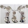 Image 2 : Navajo Sterling Howling Coyote Necklace + Earrings