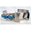 Image 1 : Navajo Sterling Turquoise Watch Bracelet