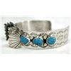 Image 2 : Navajo Sterling Turquoise Watch Bracelet