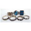 Image 2 : 7 Sterling Silver Rings, Zuni and Navajo
