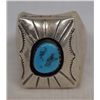 Image 1 : Navajo Sterling Turquoise Ring, Size 11