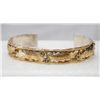 Image 1 : Navajo Sterling and Gold Filled Cuff Bracelet