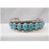 Image 1 : Navajo Sterling Turquoise Cuff Bracelet - B Lujan