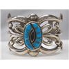 Image 1 : Navajo Silver Turquoise Hummingbird Bracelet