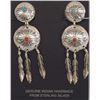 Image 1 : Navajo Sterling Turquoise Coral Clip On Earrings