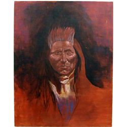 Original Creek Cherokee Chebon Barnoski Painting