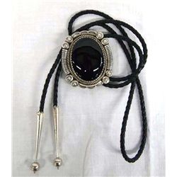 1970 Navajo Onyx & Sterling Bolo