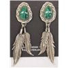 Image 1 : Navajo Sterling Malachite Earrings