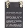 Image 2 : Southwestern Silver Inlay Clip-On Earrings