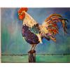 Image 2 : Original Oil on Canvas Cock-a-Doodle Doo Savarese