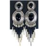 Image 1 : Quoc Turquoise Sterling Onyx Earrings
