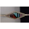 Image 2 : Zuni Bracelet Sterling & Inlays, Signed ''FA''