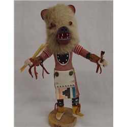 1990 Navajo Hand Carved Bear Kachina by J. Benally