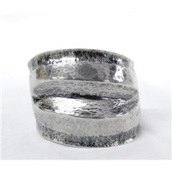 Hammered Sterling Silver Cuff Bracelet, 45g