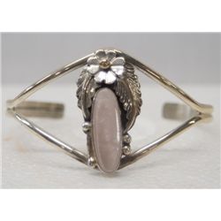 Navajo Sterling Pink Mother of Pearl Bracelet