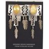 Image 1 : Navajo Silver Chatoyant Quartz Clip-On Earrings