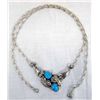 Image 2 : Navajo Silver Turquoise Necklace by Vernon Begay