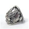 Image 3 : Navajo Sterling Eagle Ring, Size 8.5 by E. Hoskey
