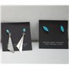 Image 3 : Zuni and Navajo Sterling Turquoise Earrings